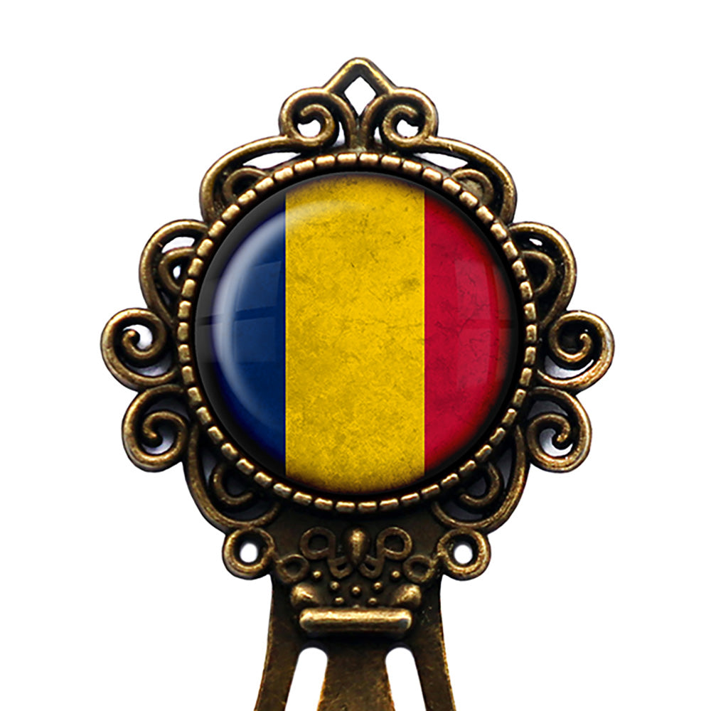 Chad Chadian Flag Bronze Bookmark