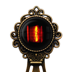 Dieselpunk Steampunk Cyberpunk Nixie Tube Print Number 1 One Bronze Bookmark