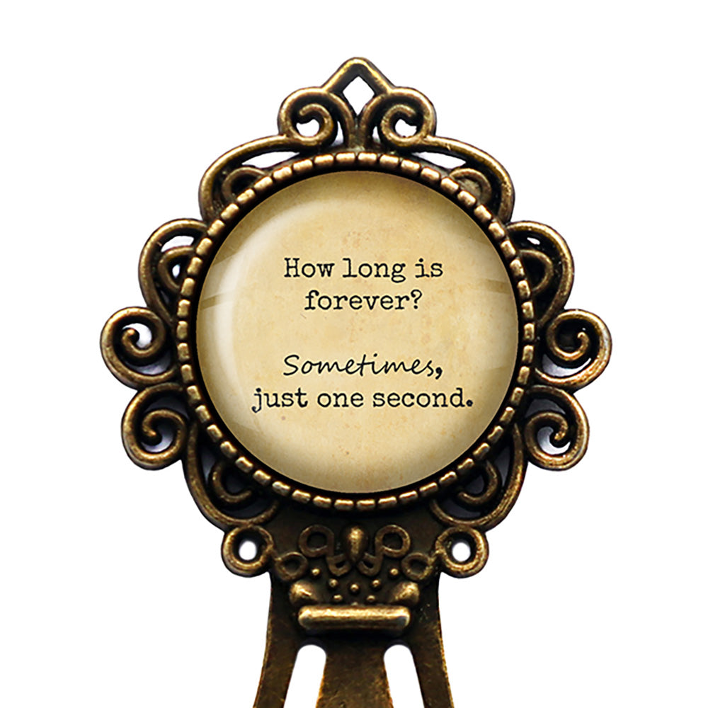 Alice in Wonderland How Long is Forever Bronze Bookmark