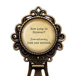 Alice in Wonderland How Long is Forever Bronze Bookmark