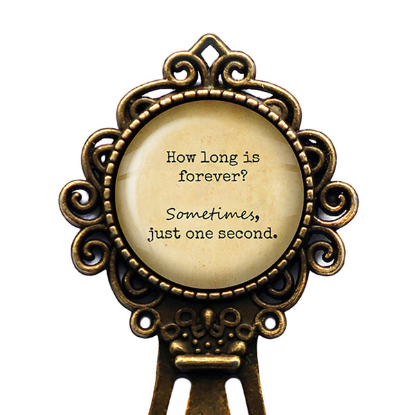 Alice in Wonderland How Long is Forever Bronze Bookmark