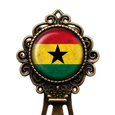 African Nation Ghana Flag Bronze Bookmark