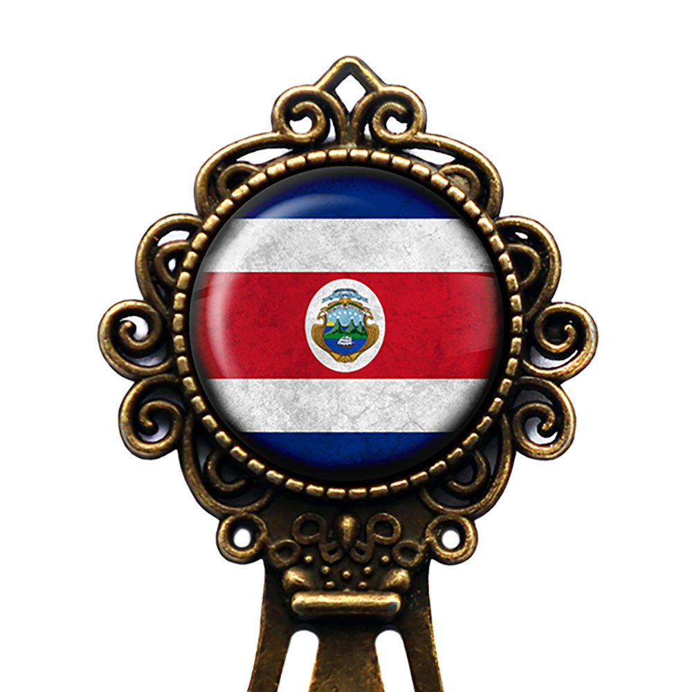 Costa Rica Costa Rican Flag Bronze Bookmark