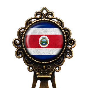 Costa Rica Costa Rican Flag Bronze Bookmark