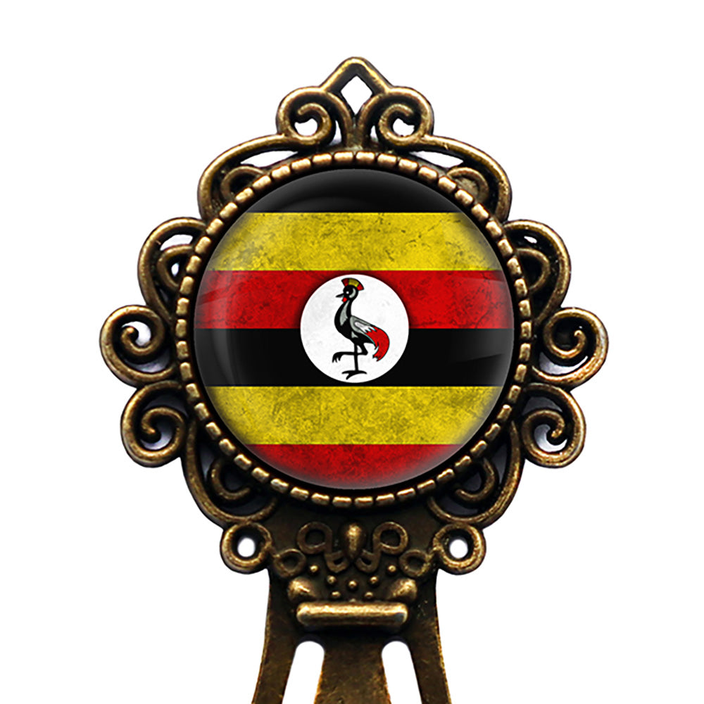 Uganda Ugandan Flag Bronze Bookmark