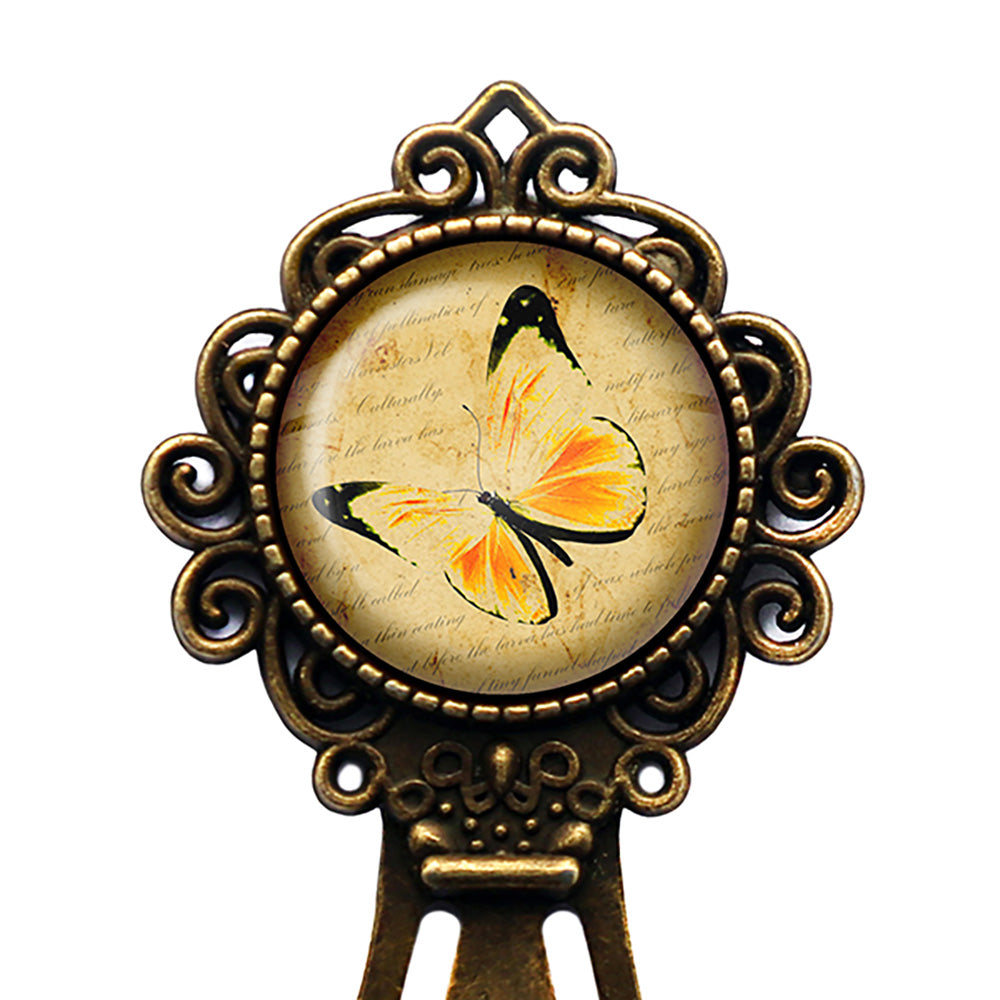 Yellow Butterfly Bronze Bookmark