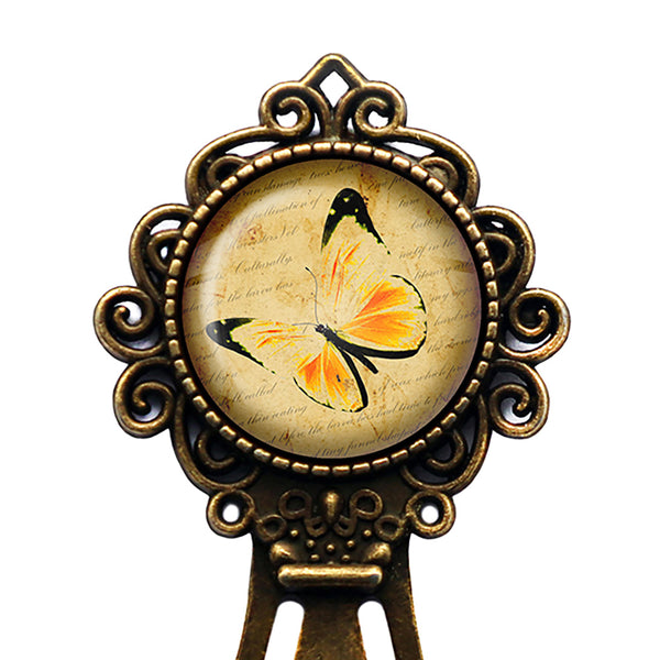 Yellow Butterfly Bronze Bookmark