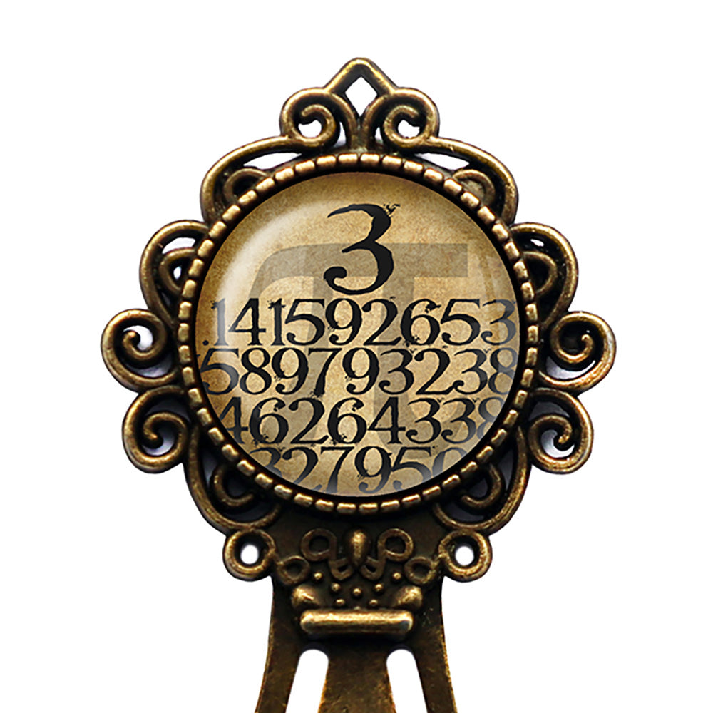 Math Mathematical Pi 3.14159 Bronze Bookmark