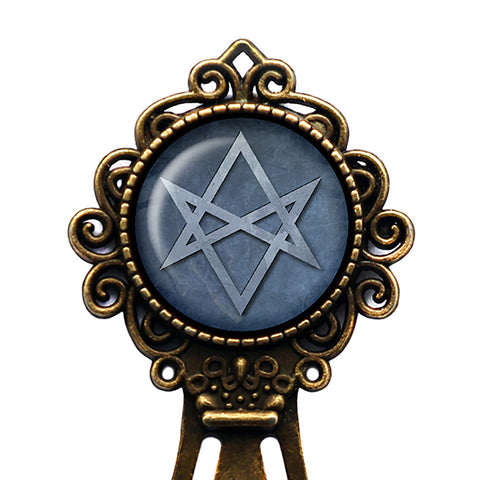 Halloween Witchcraft Hexagram Bronze Bookmark