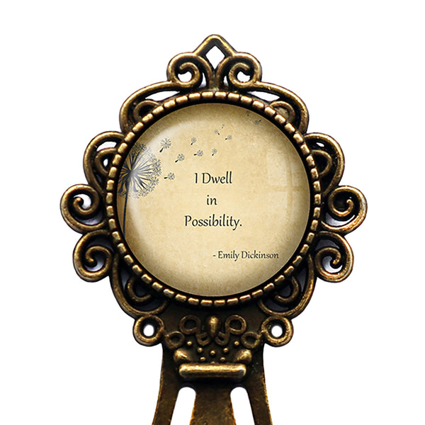 Emily Dickinson I Dwell in Possibility Bronze Bookmark