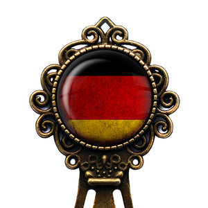 Germany German Deutschland Flag Bronze Bookmark