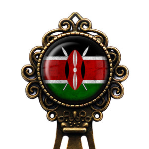 Kenya Kenyan Flag Bronze Bookmark
