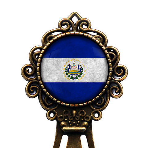 El Salvador Salvadoran Flag Bronze Bookmark
