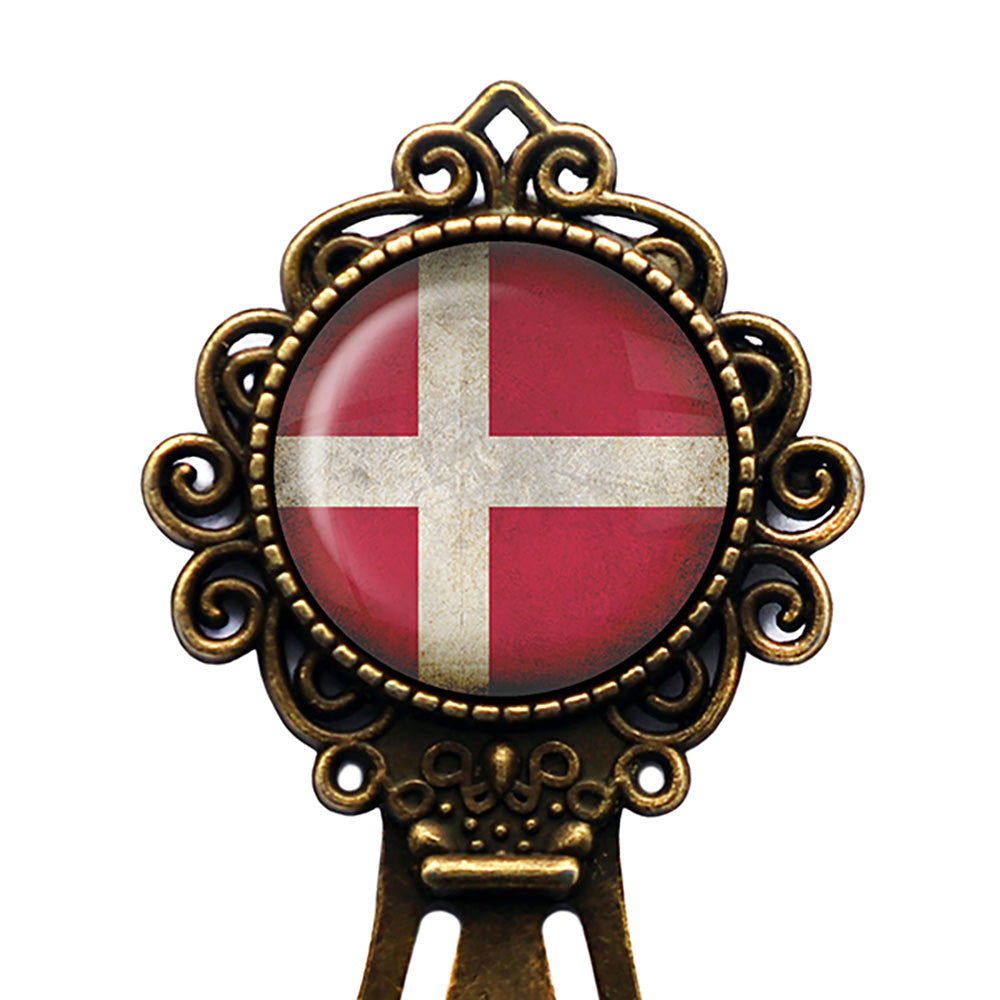 Denmark Danish Flag Bronze Bookmark
