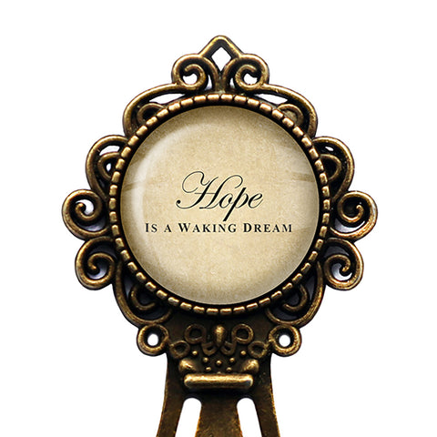 Aristotle Hope is a Waking Dream Bronze Bookmark