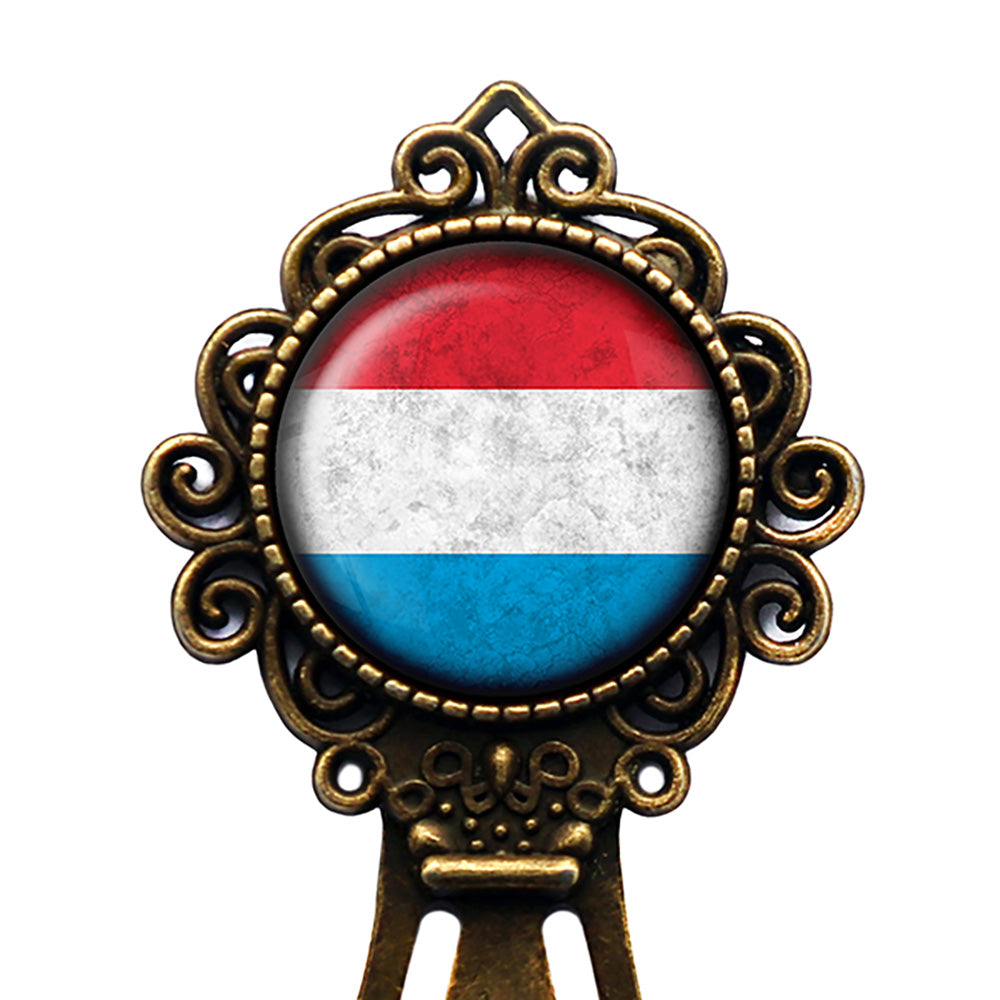Luxembourg Lëtzebuerg Flag Bronze Bookmark