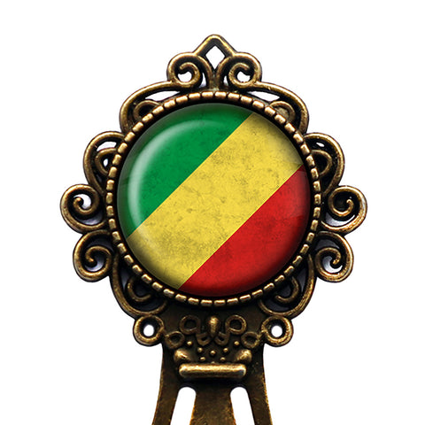 African Nation Congo Flag Bronze Bookmark