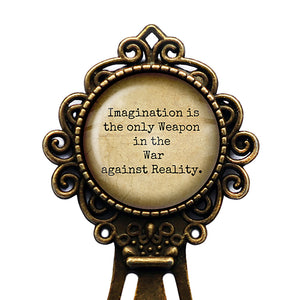 Alice in Wonderland Imagination The Weapon in the War Against Reality Bronze Bookmark