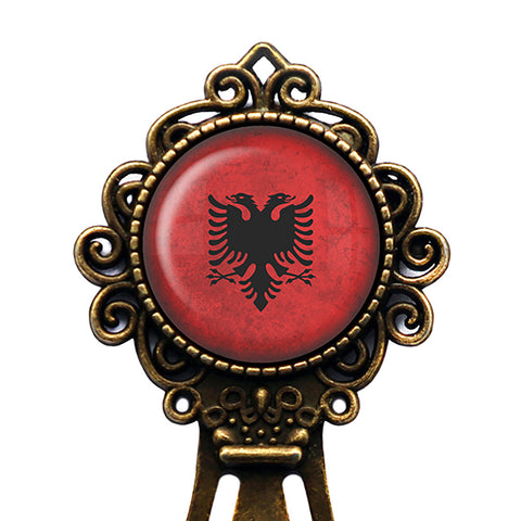 Albania Albanian Flag Bronze Bookmark