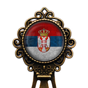 Serbia Serbian Flag Bronze Bookmark