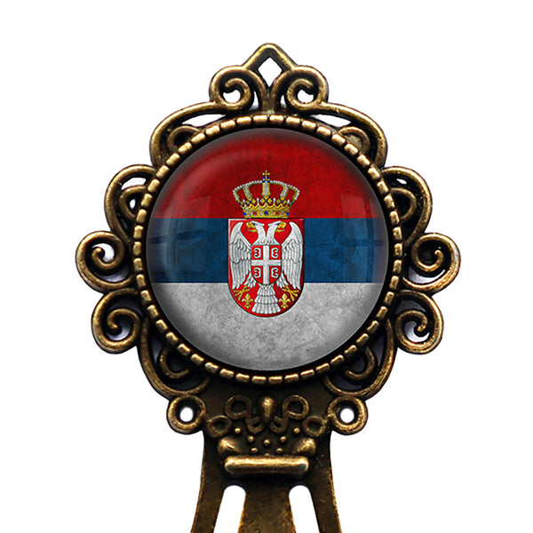 Serbia Serbian Flag Bronze Bookmark