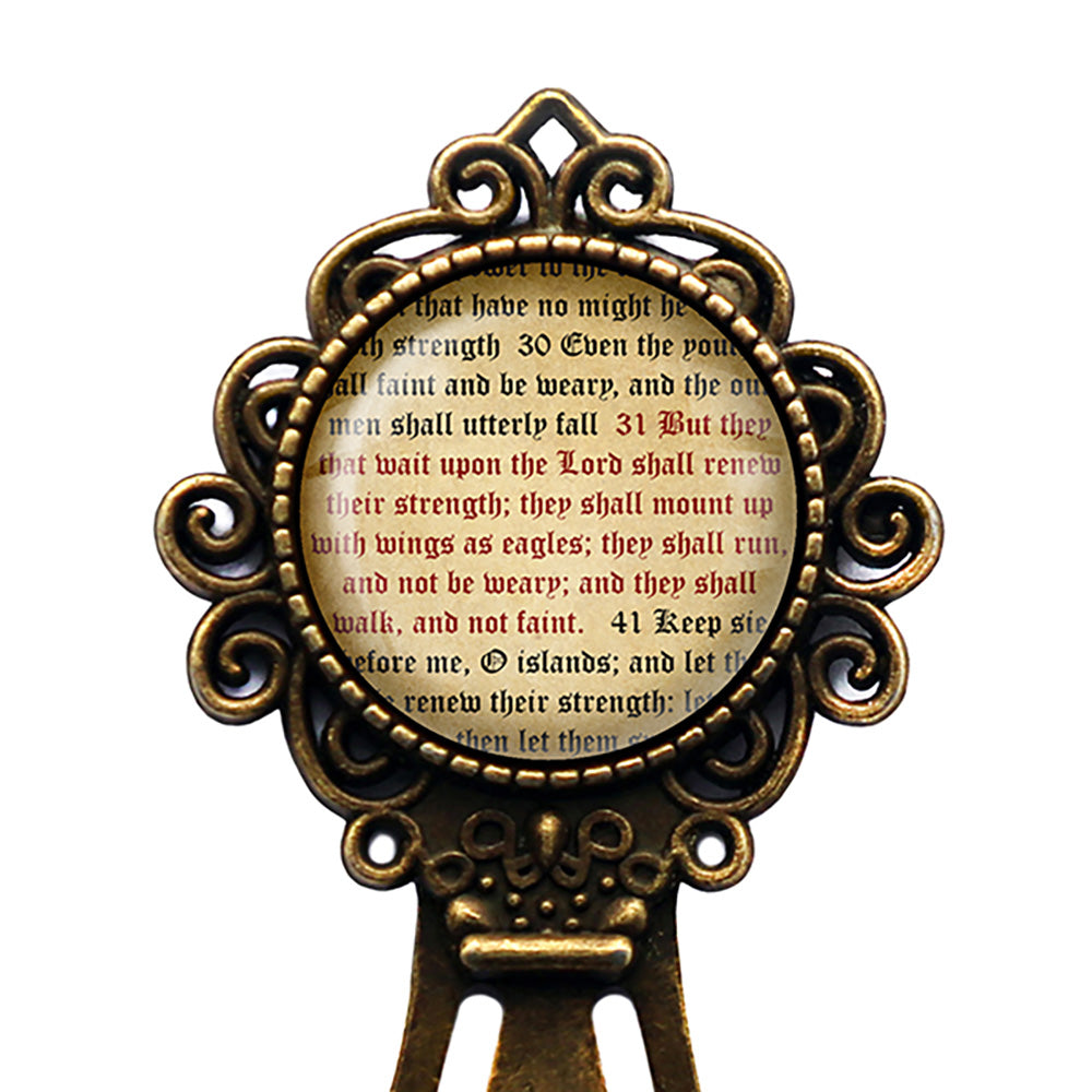 Isaiah 40:31 The LORD Shall Renew their Strength King James Version KJV Bible Bronze Bookmark