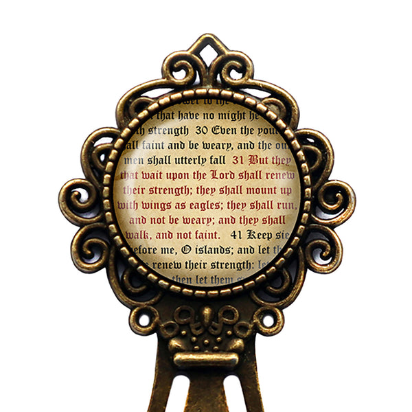 Isaiah 40:31 The LORD Shall Renew their Strength King James Version KJV Bible Bronze Bookmark