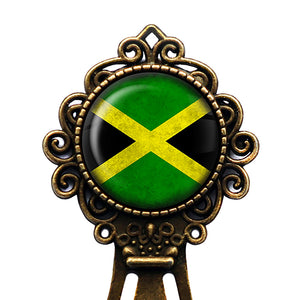 Jamaica Jamaican Flag Bronze Bookmark