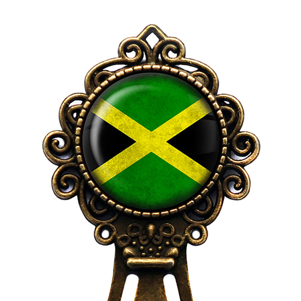 Jamaica Jamaican Flag Bronze Bookmark