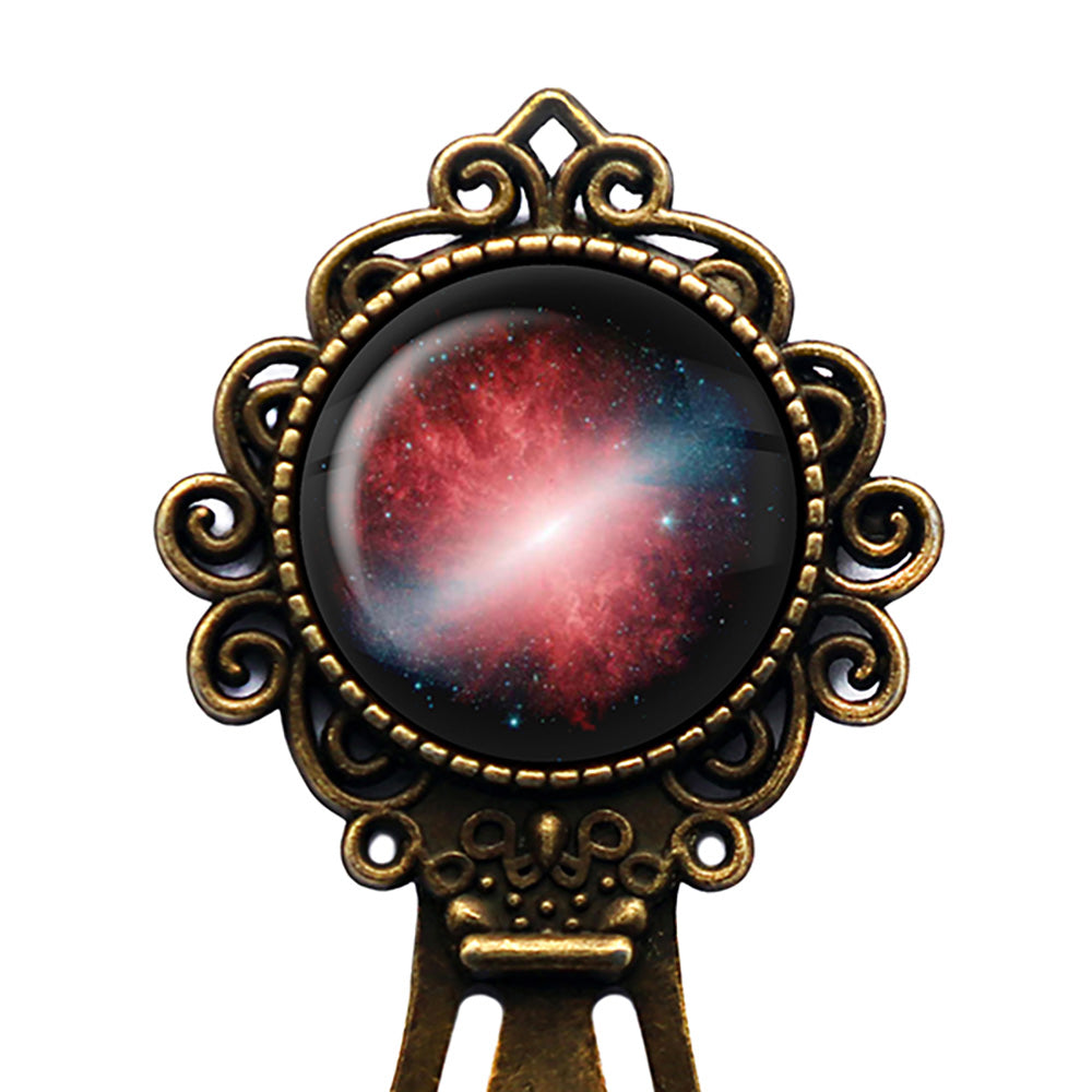 NASA Photograph Red Galaxy Bronze Bookmark