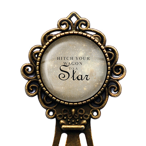Ralph Waldo Emerson Hitch Your Wagon to a Star Bronze Bookmark