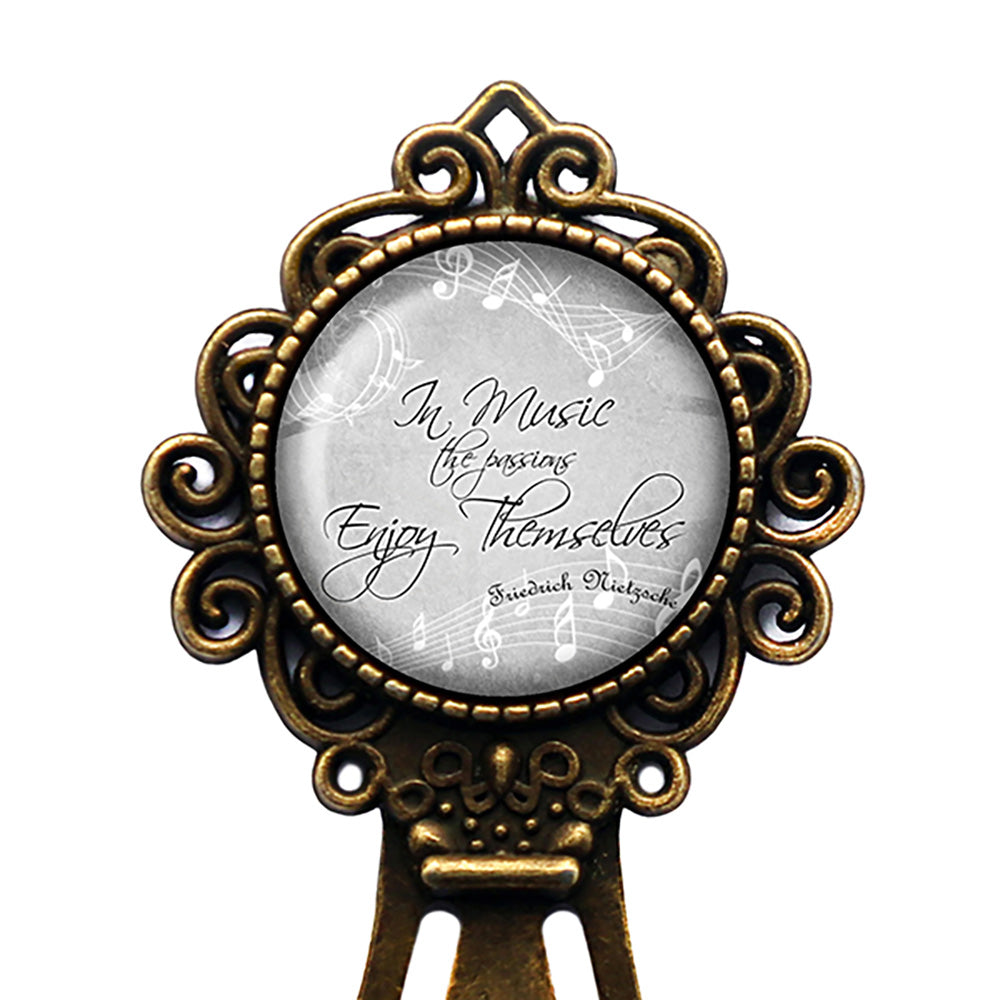 Friedrich Nietzsche In Music the Passions Enjoy Themselves Bronze Bookmark
