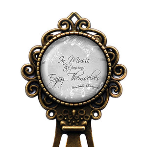 Friedrich Nietzsche In Music the Passions Enjoy Themselves Bronze Bookmark