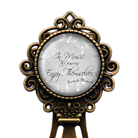 Friedrich Nietzsche In Music the Passions Enjoy Themselves Bronze Bookmark