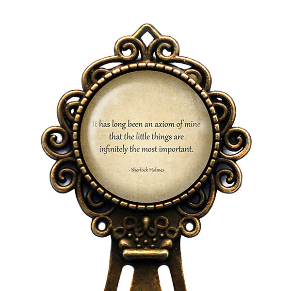 Sherlock Holmes An Axiom of Mine The Little Things Most Important Bronze Bookmark