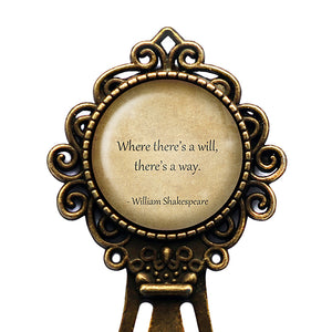 William Shakespeare She had Eyes and she Chose Me Bronze Bookmark