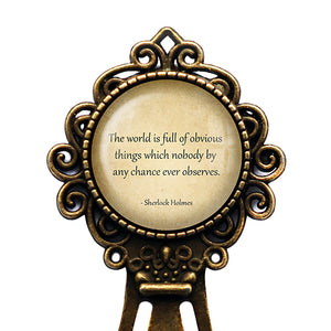 Sherlock Holmes The World is Full of Obvious Things Bronze Bookmark
