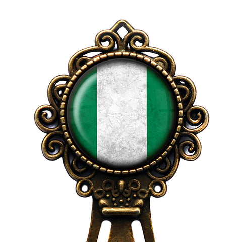 African Nation Nigeria Flag Bronze Bookmark