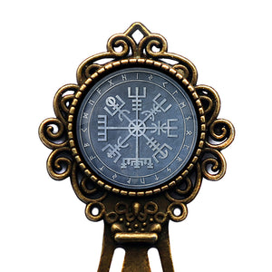 Viking Runes Vegvisir Viking Compass Rune Circle Bronze Bookmark