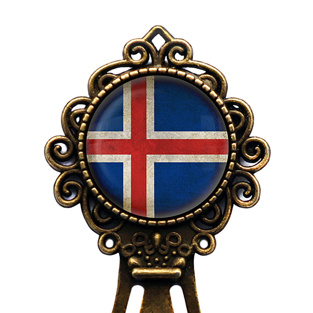 Iceland Icelandic Flag Bronze Bookmark