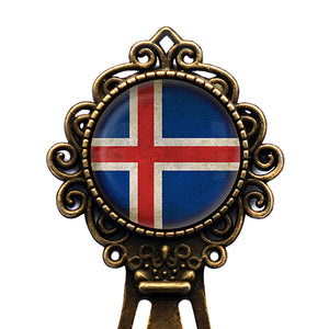 Iceland Icelandic Flag Bronze Bookmark
