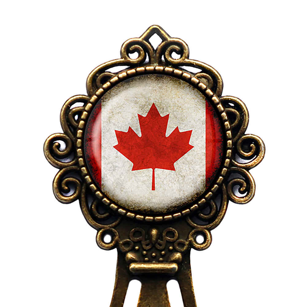 Canada Canadian Flag Bronze Bookmark