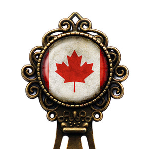 Canada Canadian Flag Bronze Bookmark