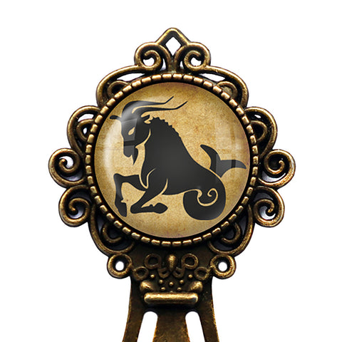 Zodiac Symbol Astrology Capricorn Bronze Bookmark