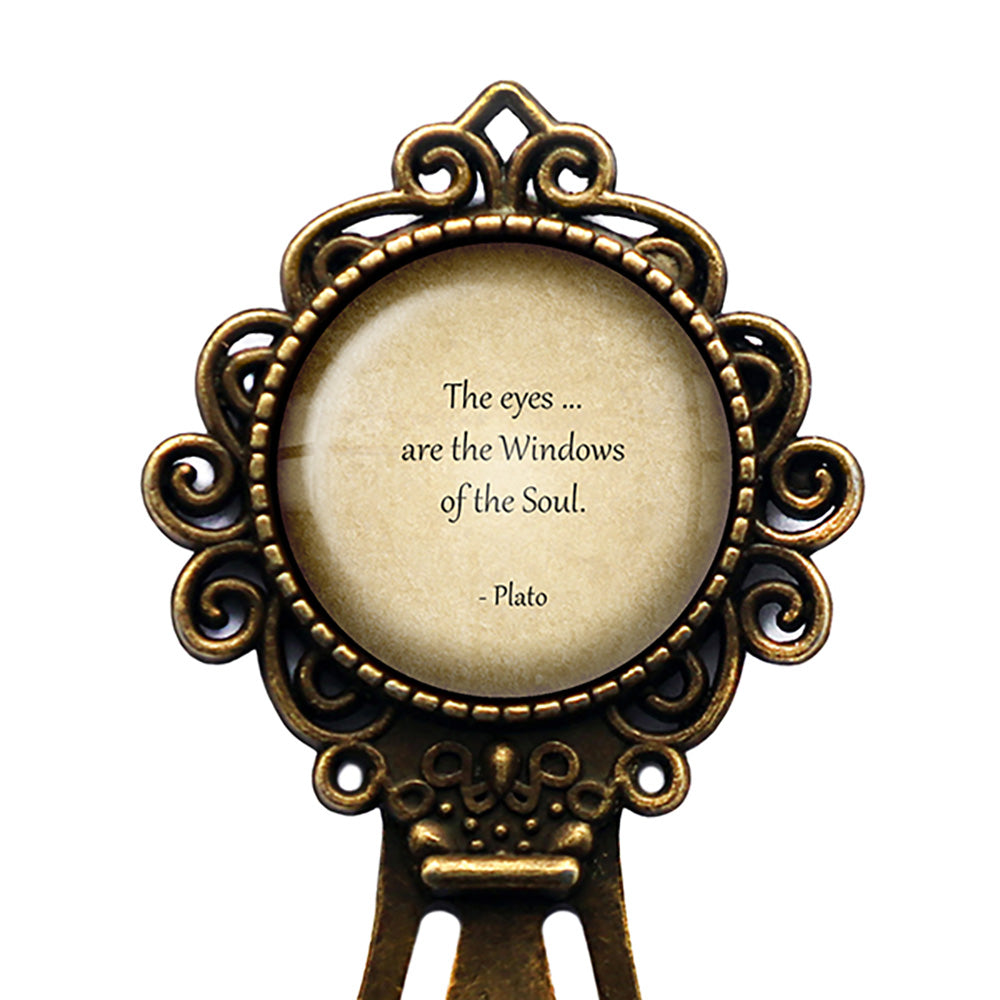 Plato Eyes are the Window of the Soul Bronze Bookmark