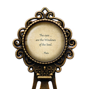 Plato Eyes are the Window of the Soul Bronze Bookmark