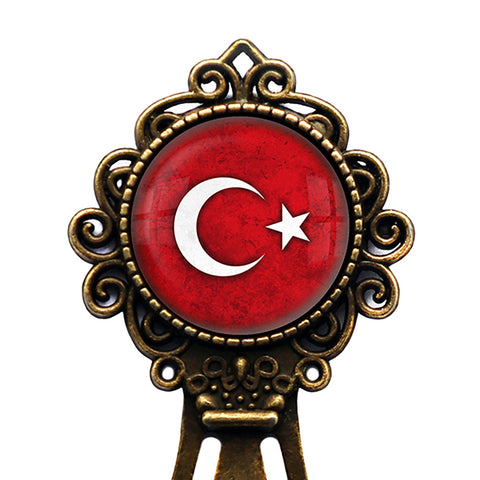 Turkey Turkish Flag Bronze Bookmark