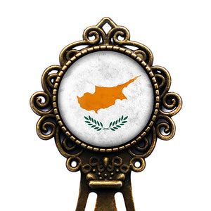 Cyprus Cypriot Flag Bronze Bookmark