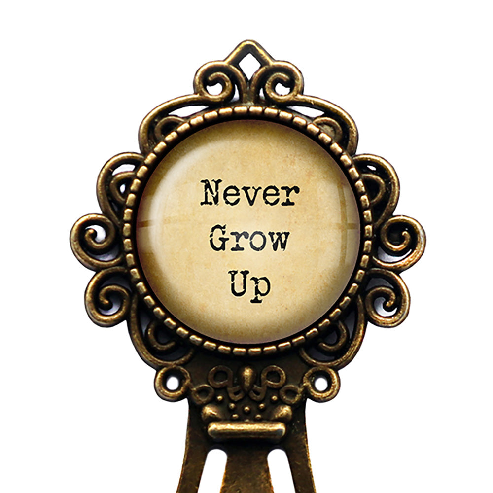 Peter Pan Never Grow Up Bronze Bookmark