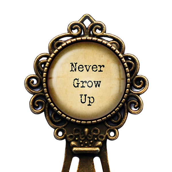 Peter Pan Never Grow Up Bronze Bookmark